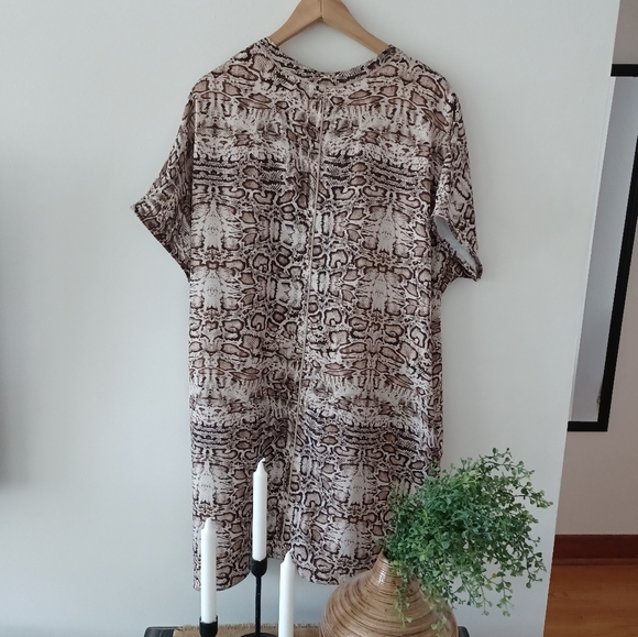 NWT Halston Snakeskin Pattern Tunic Dress - Picture 6 of 11